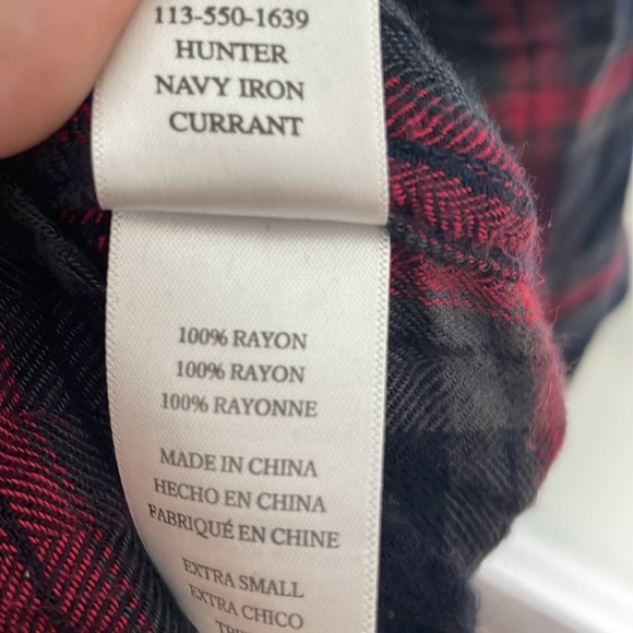 Rails Hunter, Navy Iron, & Currant Plaid Long-Sleeve Button Front Shirt - Picture 8 of 8